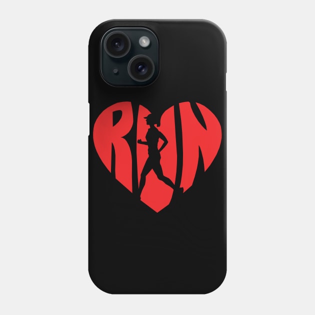 Running for your heart Phone Case by KewaleeTee