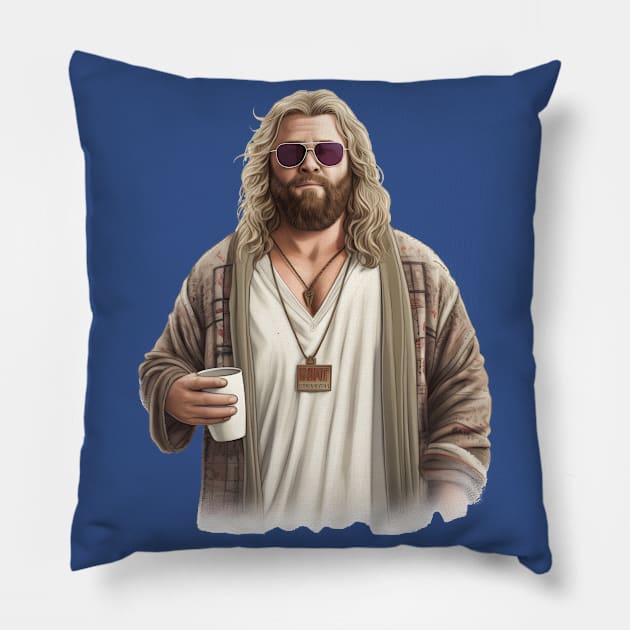 Fat Thor Dude Pillow by Grassroots Green