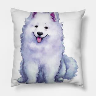 Cute Samoyed Drawing Pillow