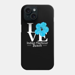 LOVE Indian Harbour Beach Blue Hibiscus Phone Case