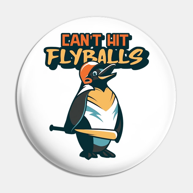 Funny Baseball Penguin Pin by Johan13