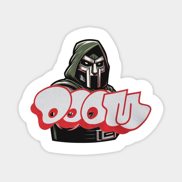 MF DOOM Mask and Logo Magnet by ManyMelany