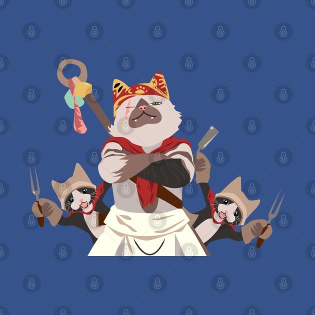 Monster Hunter World: Meowscular Chef by DigitalCleo