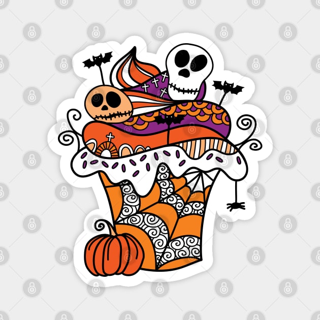 Halloween Cup Cake Magnet by Tazi