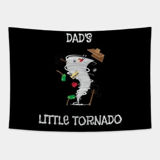 Cute Dad's Little Tornado Kids Tapestry