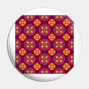 Maroon Floral Pattern Pin