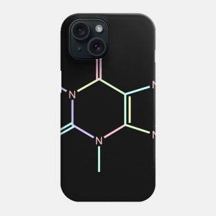 Caffeine Kawaii Pastel Rainbow Molecule Phone Case