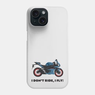 I don't ride, I fly! Yamaha YZF-R3 Aquamarine Phone Case