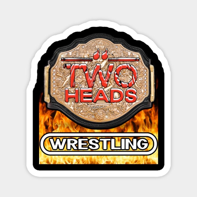 TWO HEADS WRESTLING Magnet by Lehjun Shop