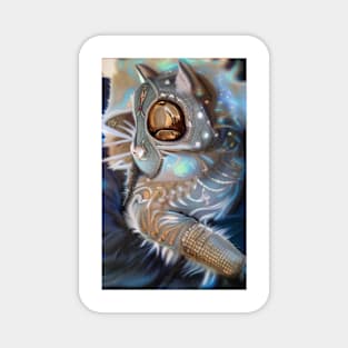 Golden armor knight cat, AI art Magnet