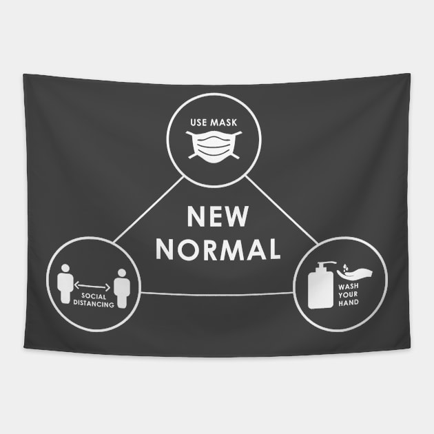 Social Distancing New Normal Tapestry by senomala