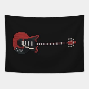 Pixel Red Special Guitar Tapestry