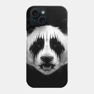 Black Metal Panda Phone Case