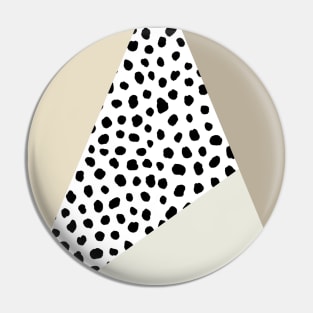 Geometric Polka Dot, Black and Neutral Pin