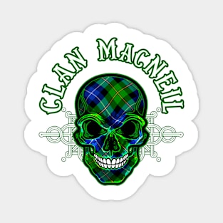 Scottish Clan MacNeil Tartan Celtic Skull Magnet