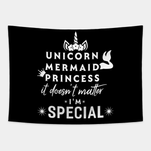 Unicorn Mermaid Princess Tapestry