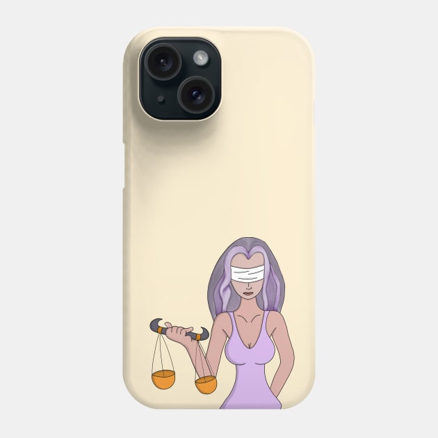 Libra and the Lady of Justice Phone Case by DiegoCarvalho