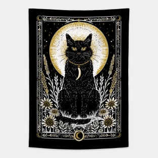 The Cat Witchy Tarot Card Art Tapestry