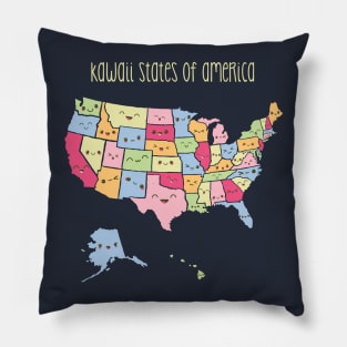 Kawaii States of America Pillow