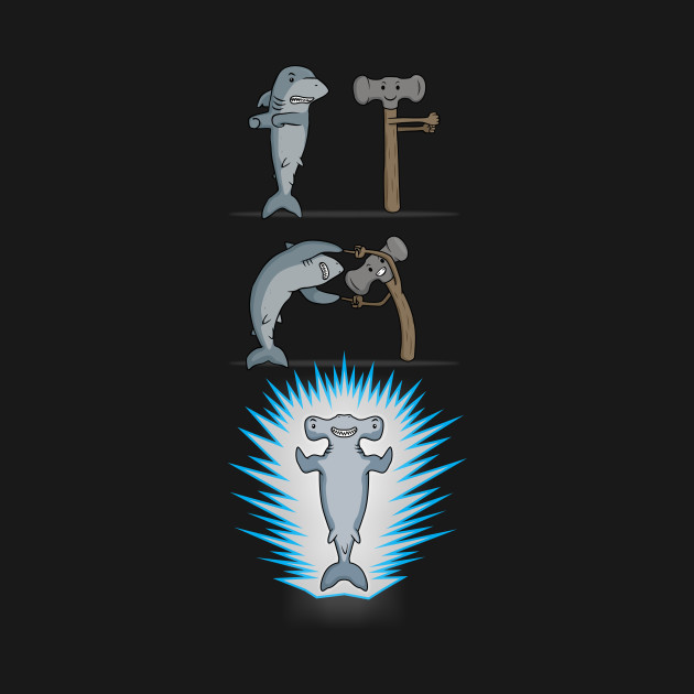 Fusion hammerhead shark - Parody - T-Shirt