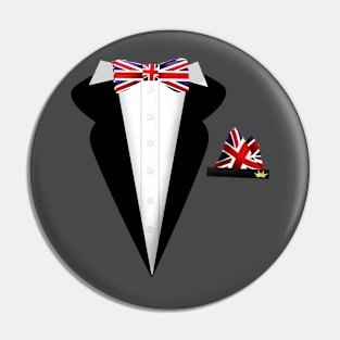 Wedding Union Jack Bow Tie Pin