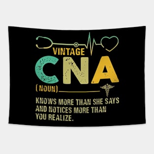 Vintage CNA Knows More Than She Says Tapestry