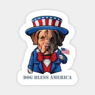 Chesapeake Bay Retriever Dog Bless America Magnet