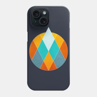 Geometric Orange Mountain Phone Case