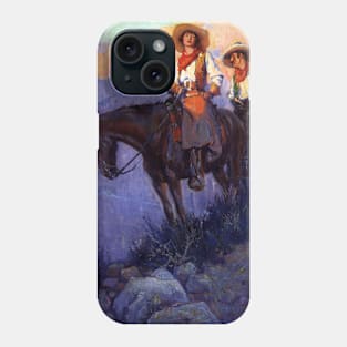 Man and Woman on Horses by Frederic Anderson Phone Case