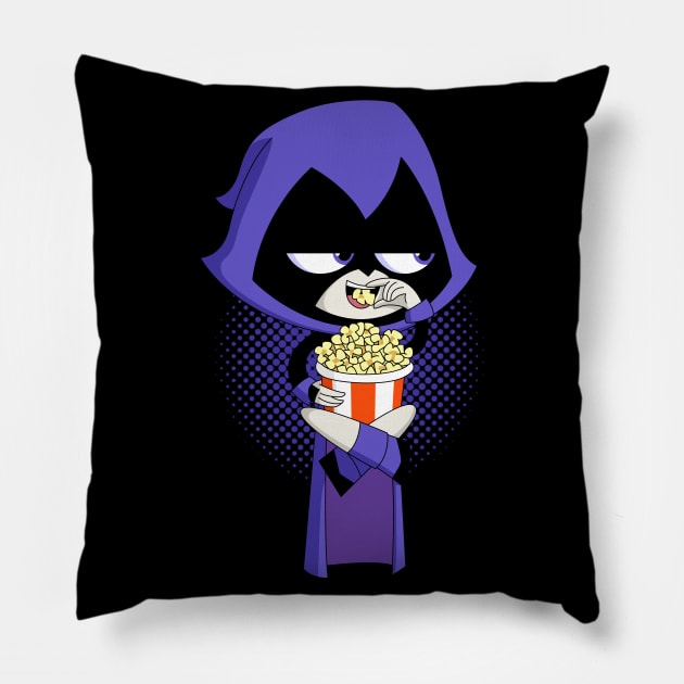 Raven Pop Corn Pillow by Atpidarp