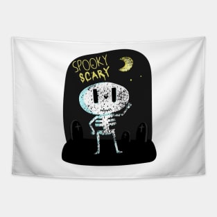 Spooky Scary Skeleton Halloween Trend Moon Mug Sticker Gift Shirt Tapestry