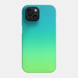 Aqua Blue to Lime Green Gradient Phone Case