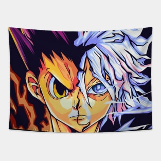 gon killua wpap pop  art Tapestry