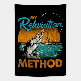 Fishing My Relaxation Method Fisherman Tapestry