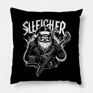 Sleigher Santa Claus Rock Christmas Pillow