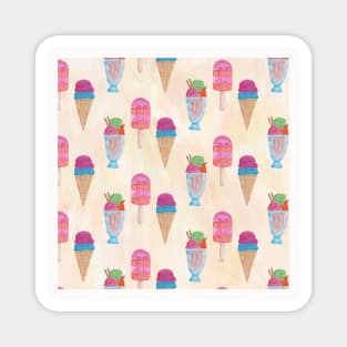 Ice Cream Neck Gator Waffle Cones Popsicles and Sundaes Magnet