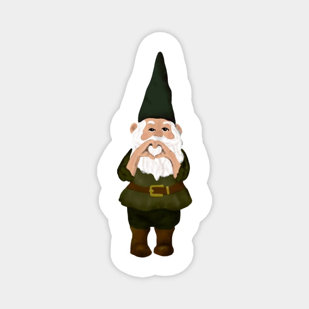 I heart you Gnome Magnet by Quick Brown Fox Canada 