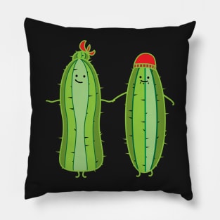 Funny cactus couple Pillow