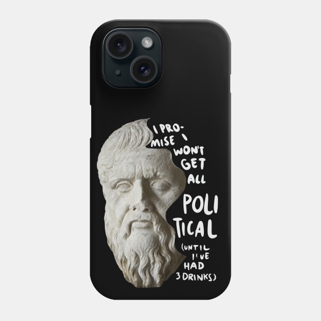 Plato Socrates Philosophy Quote Philosopher Greek Statue Vaporwave Phone Case by isstgeschichte