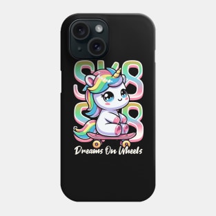Unicorn Riding A Skateboard Phone Case