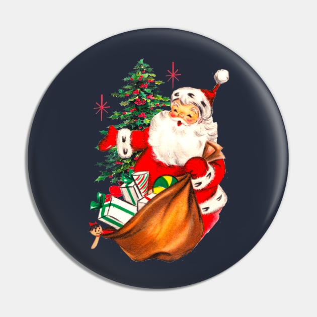 Mid-Century Modern Santa Pin by Pop Fan Shop