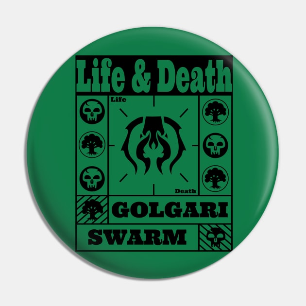 Golgari Swarm | Life & Death | MTG Guild Black on Green Design Pin by ChristophZombie