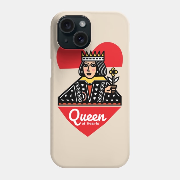 Classic Queen of Hearts Phone Case by KewaleeTee