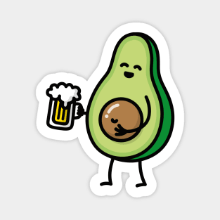 Funny avocado beer belly funny beer drinker gift Keto Ketones diet Magnet