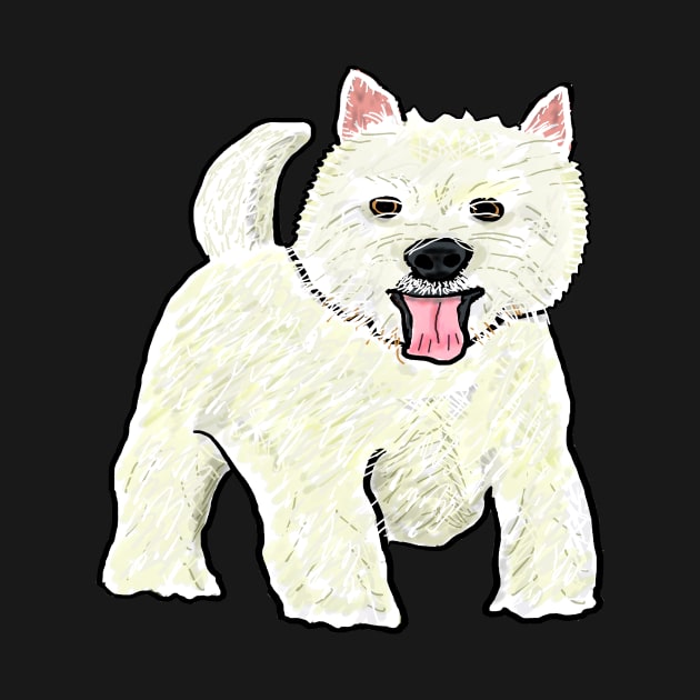 Westie West Highland White Terrier by Mark Ewbie