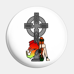 Celtic Cross Faerie Pin