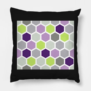 Grape and Lime Honeycomb Pattern Pillow