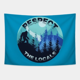 Respect the Locals Blue Tapestry