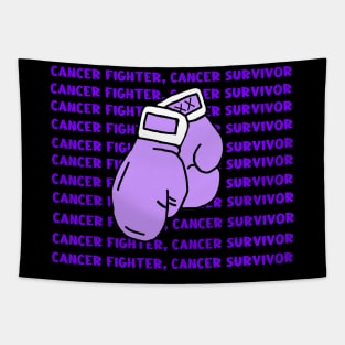 Purple Cancer Fighter, Cancer Survivor Tapestry