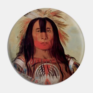 Native American Indian Portrait by George Catlin Pin